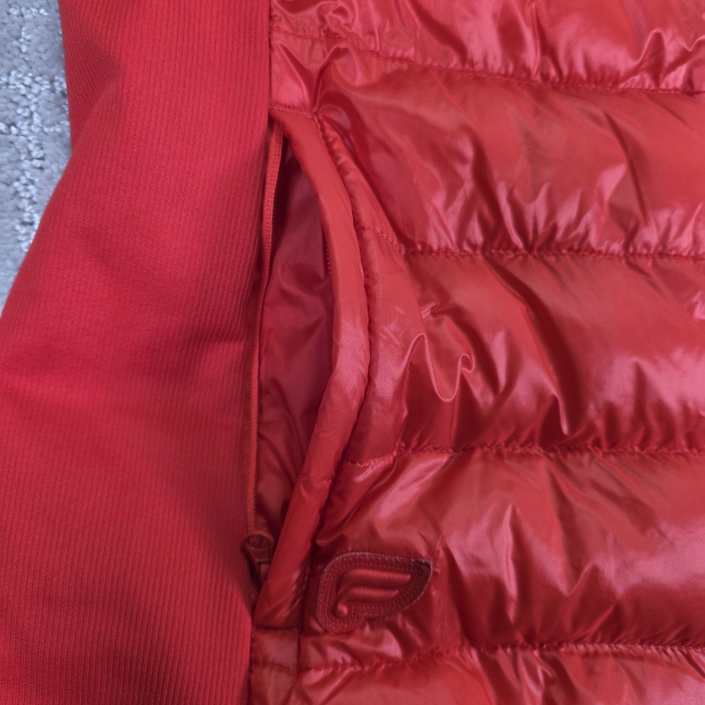 Fabletics Elliot Packable Electric Cherry Puffer Vest Women's Sz Medium Pockets - Picture 3 of 9